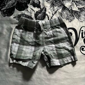 Just One You by Carter's grey plaid baby boy shorts